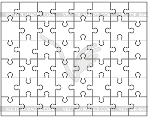 White puzzle - vector image