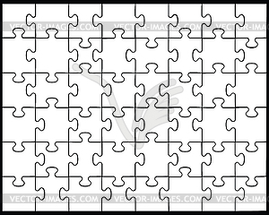 White puzzle - vector image