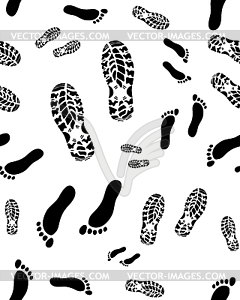 Prints of shoes - vector clip art