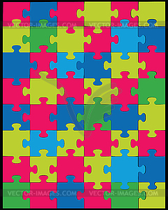 Colorful puzzle - vector image