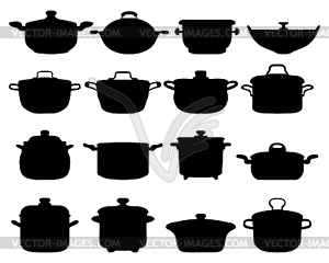 Pots and pans - vector image