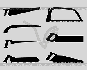 Hand saws - vector clip art