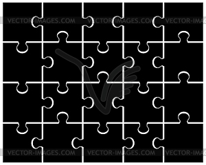 Black puzzle 3 - vector clip art