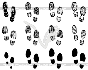 Footprints - vector image