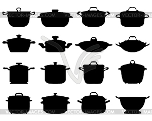 Pots and pans - vector clipart