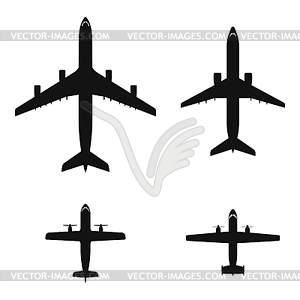 Airplane icon set - vector image