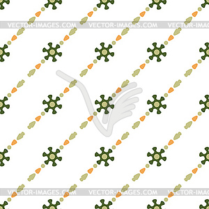 Green retro pattern - vector clip art