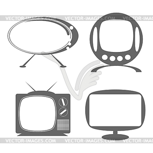 Icon TV old - vector clip art