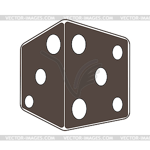 Gambling dice icon - color vector clipart