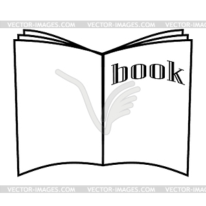 Open book - vector clipart