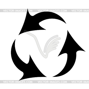 Three rotating arrow - vector clipart