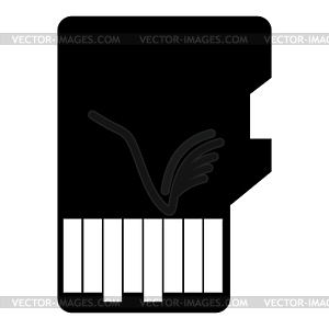 Micro sd card Icon - vector clipart