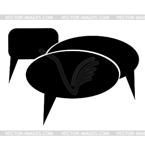 Speach bubbles white icon - vector image