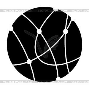 Globe social network - vector clipart