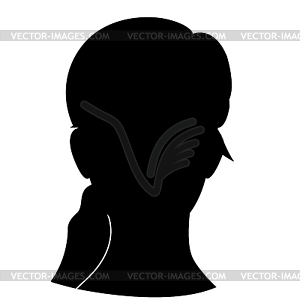 Unknown male person - vector image