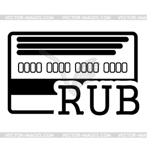 Credit card rub - vector image