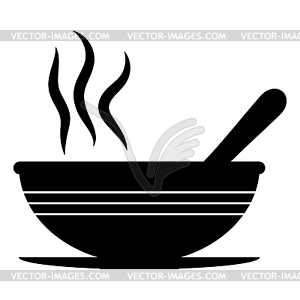 Bowl of soup - vector EPS clipart