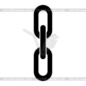 Chain - black icon - vector clipart