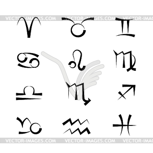 Signs of zodiac - royalty-free vector image