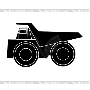 Big truck silhouette - vector EPS clipart