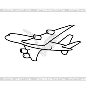 Passenger airplane soaring - vector image