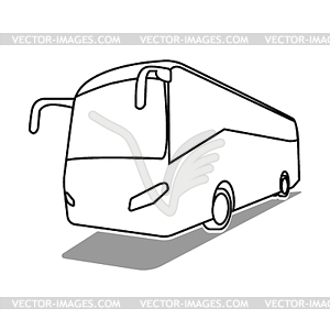 Bus sign icon. Public transport symbol - vector clipart