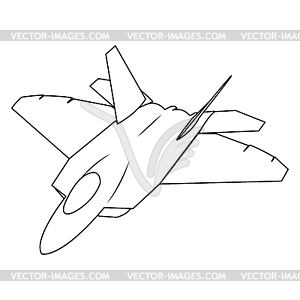 Military aircraft fighter - vector clipart