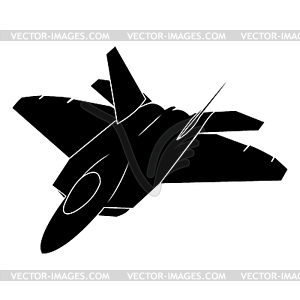 Military aircraft fighter - vector image