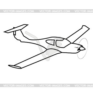 Civil utility aircraft - vector image