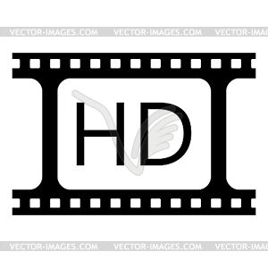 Video play hd icon - vector clip art