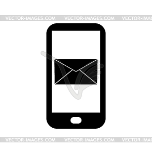 Mobile phone message icon - vector clipart / vector image