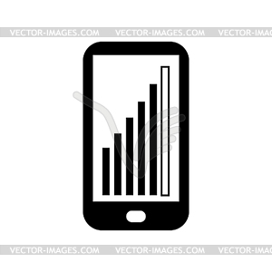 Mobile phone signal level icon - vector clip art