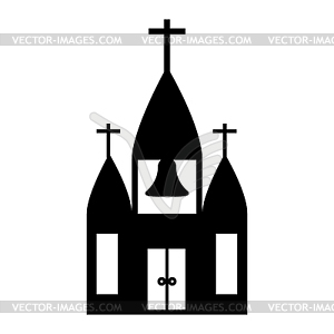 Символ или значок из здания церкви - векторизованное изображение