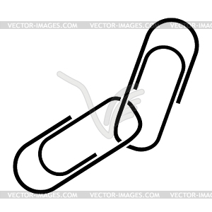 Paper two clip icon , - vector image