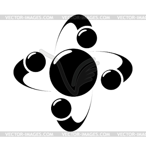 Atom icon - vector clipart