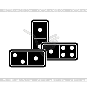 Flat domino icon - vector clipart