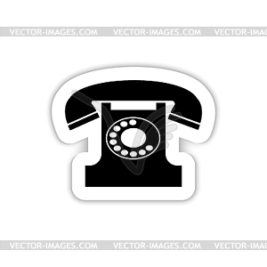 Телефон. с тенью - векторное изображение клипарта