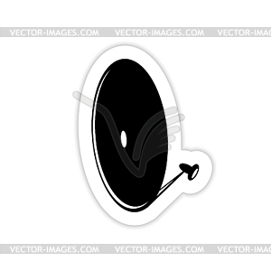 Satellite dish to receive signals for television, - vector image