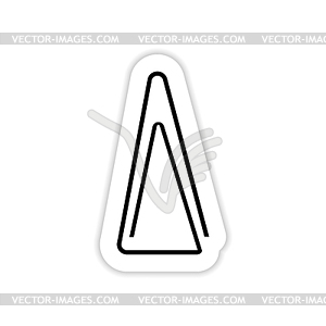 Paperclip icon with shadow - vector image
