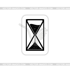 Hourglass icon with shadow - vector clipart