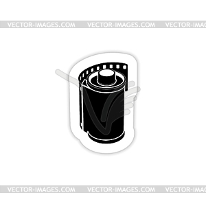 Film movie with shadow - vector clip art