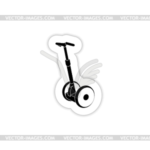 Alternative transport side view. Gray steel - vector clipart