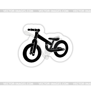 Bike icon with shadow - vector clipart