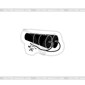 TNT dynamite bomb explosive with shadow - vector EPS clipart