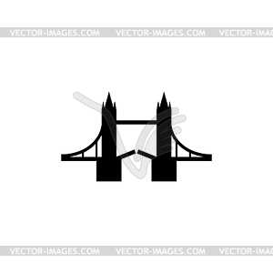 Тауэрский мост, Лондон значок - изображение в векторном формате