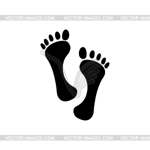 Human footprint icon - vector clipart