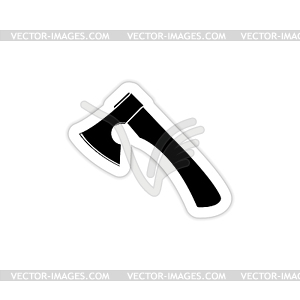 Ax icon with shadow - vector clip art