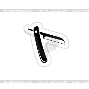 Razor icon with shadow - vector clipart