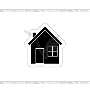 Home icon with shadow - vector clipart