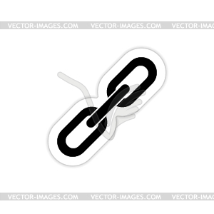 Chain links with shadow - royalty-free vector image